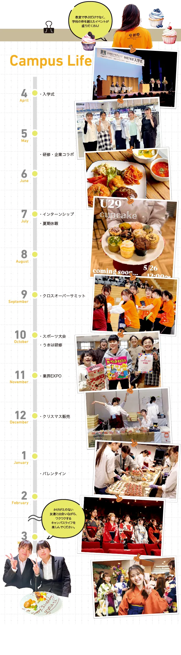 入学前から卒業まで