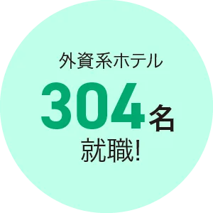 外資系ホテル304名就職